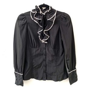 Zara Basic Ruffle Top